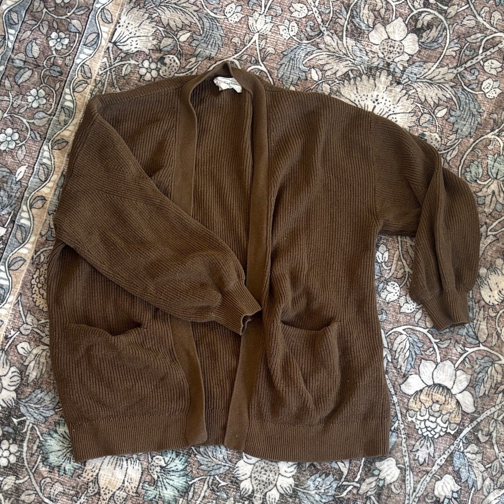 Aritzia Brown Cardigan Sweater